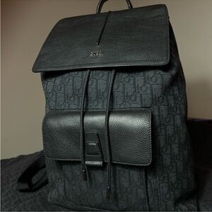 Dior Black Monogram Men's Backpack
